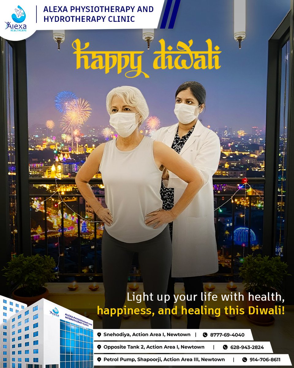This Diwali, let’s light up our lives with good health, happiness, and healing!
May your days be pain-free and your movements full of joy.

📍 Locations:
* Snehodiya, AA I, Newtown
* Opposite Tank 2, AA I, Newtown
* Petrol Pump, Shapoorji, AA III, Newtown