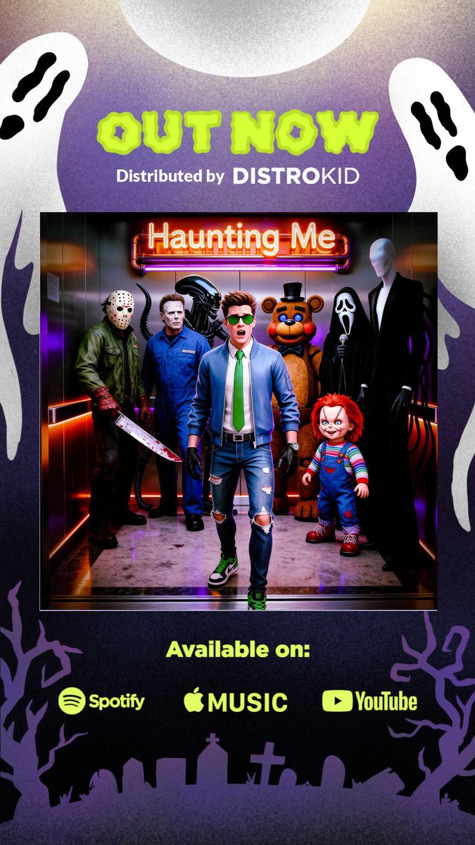 🎃 ¡YA DISPONIBLE — “Haunting Me”! 👻
Mi primera canción en inglés y mi entrada oficial al lado oscuro del Pop Funk retro.
Una canción para los que aman Halloween, los 80’s synth vibes, y esas noches donde el miedo y el ritmo se mezclan. ⚡🕹️

👀 Si la escuchas a medianoche… no