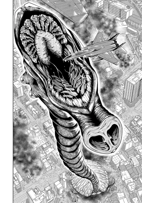 よりにもよって一番気合い入れて描いた怪獣のページを差し込むの忘れてた…😭 