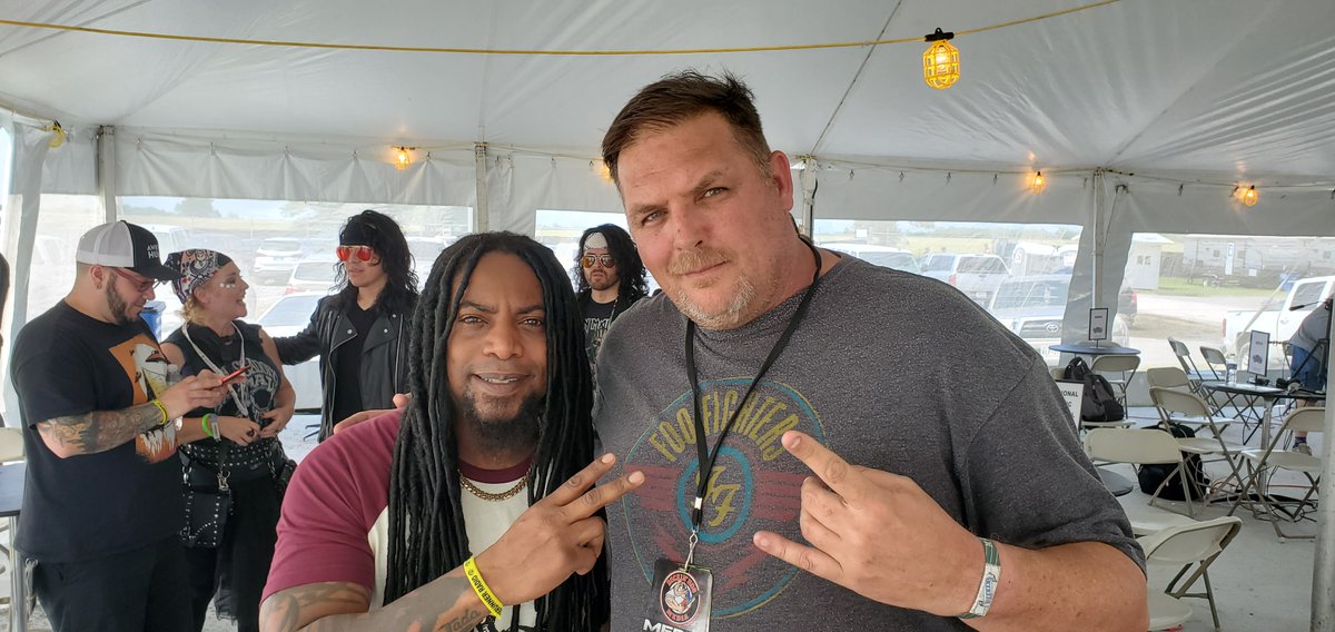 Hanging out with some folks backstage at #Rocklahoma #JellyRoll #Motionlessinwhite #QuietRiot #sevendust