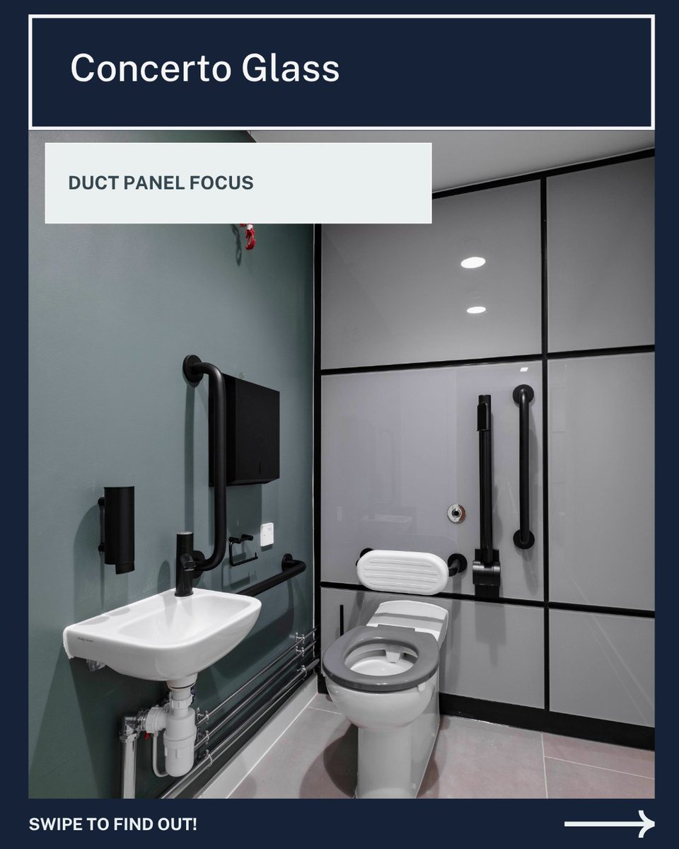 washroom_tweets's tweet image. 🔹 Product Spotlight: Concerto Glass Duct Panels

Engineered for precision. Designed for elegance.
6mm back-painted glass + moisture-resistant MDF + bespoke aluminium trims = durable, refined design

✨ Engineering meets architectural finesse.
#Concerto #GlassDesign #Innovation