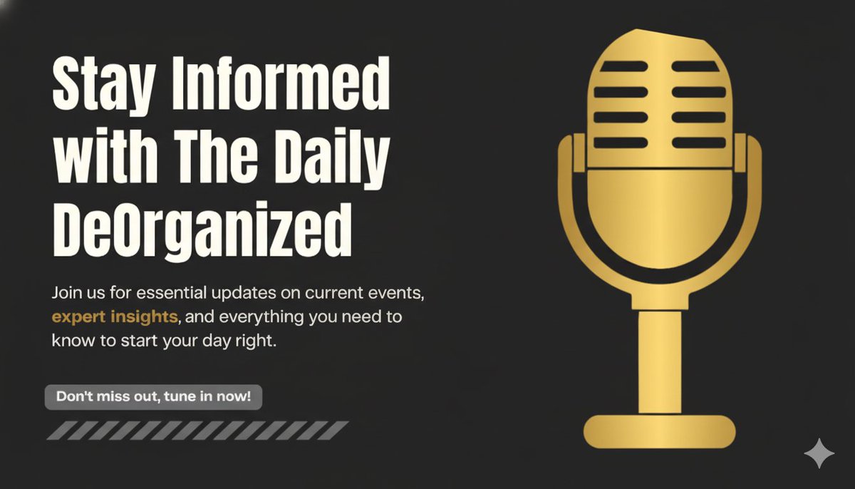 DeOrganizedBTC's tweet image. THE DEORGANIZED MORNING NEWS 🗞

Markets slide as short sellers target Bitcoin and macro signals flash mixed. Fiscal data strong, but credit and politics weigh heavy.

Full breakdowns below 👇