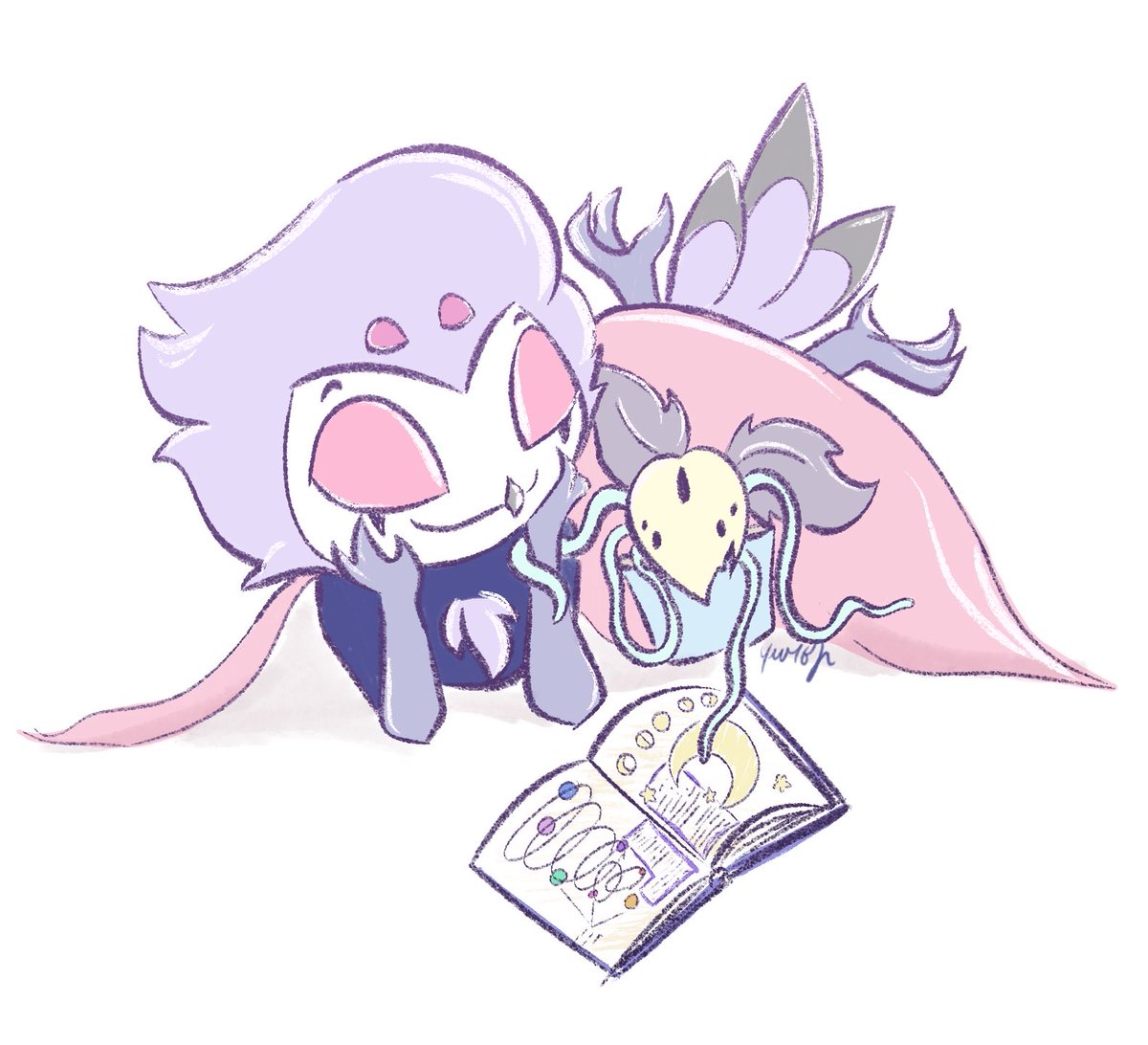 xyumejix's tweet photo. I also felt like drawing something cute today .-.

#Stolas #BabyStolas #HelluvaBoss #HelluvaBossFanart https://t.co/MSQxRd1sQq