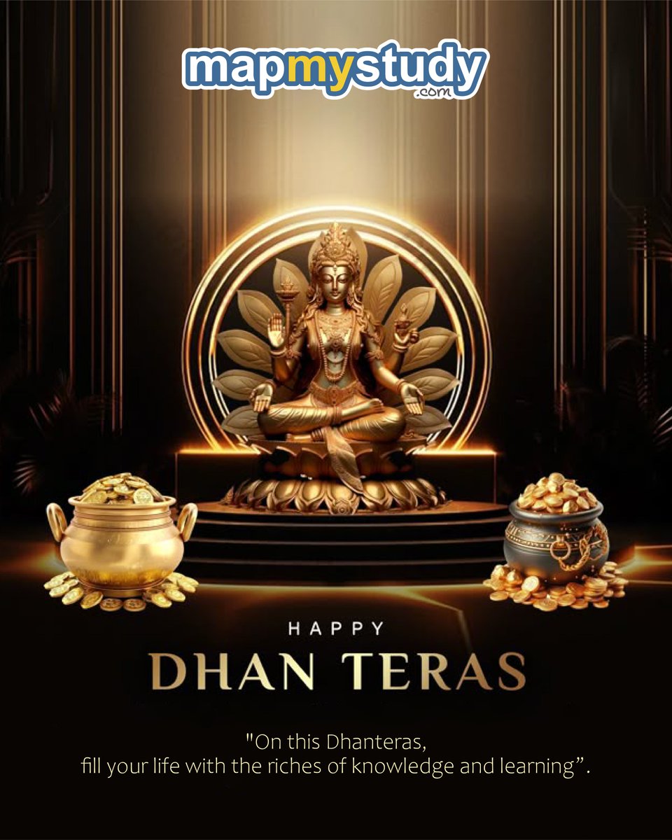 mapmystudy50044's tweet image. MapMyStudy wishes you a prosperous Dhanteras! 

May this auspicious day bring you wealth in wisdom, abundance in opportunities, and success in every step of your journey. 
Let the light of knowledge and learning guide your path toward a bright future!

#HappyDhanteras #MapMyStudy