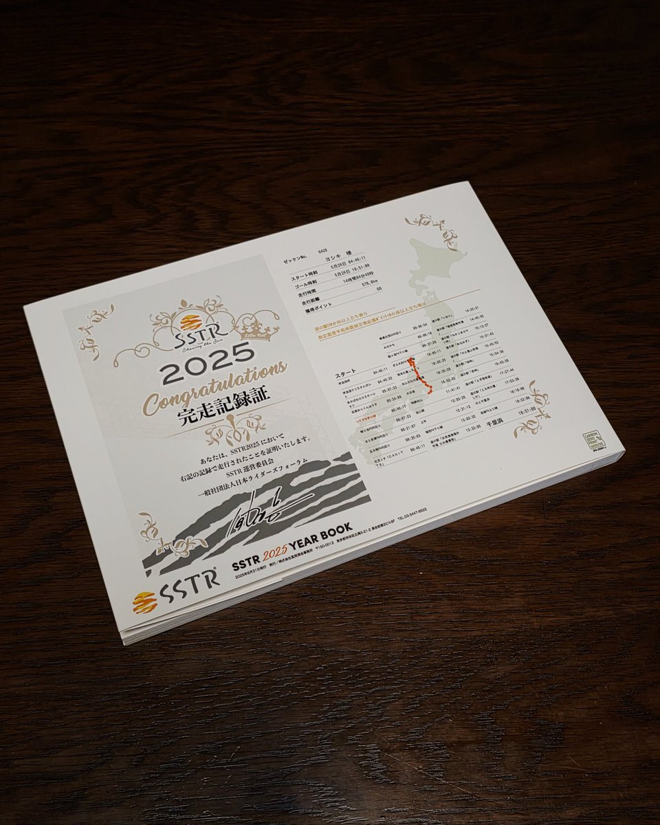 thunder250hd's tweet photo. SSTR 2025 YEAR BOOKが届いた。
いい思い出!

#sstr2025 https://t.co/kGqW6QhI4V