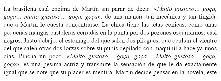 Por favor!!!! JAJAJAJAJAJA Juan del Val y sus problemas con las tetas.
Esto es el premio Nadal! Confieso que empecé a leer Bocabesada y tuve que dejarlo de la vergüenza ajena.