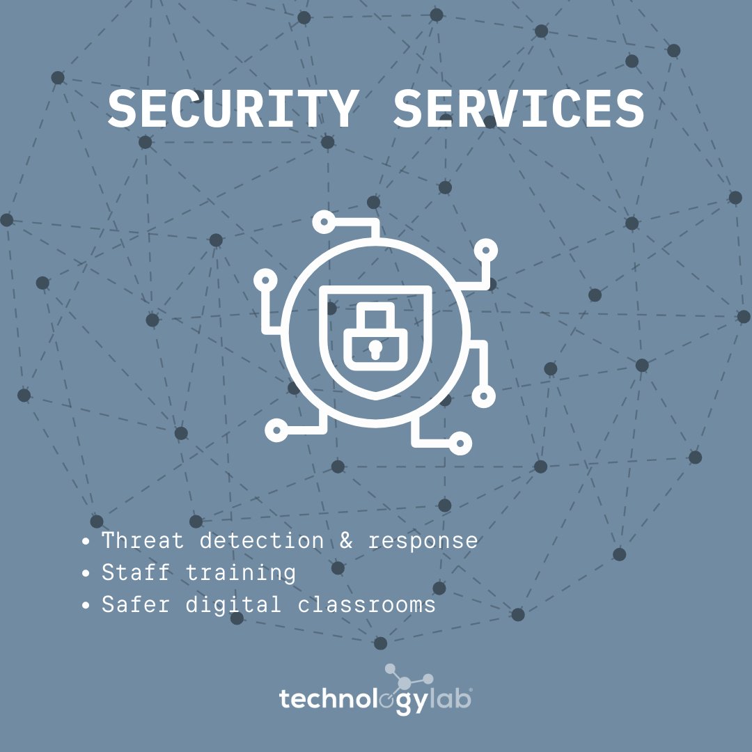TechnologyLabIT's tweet image. Sleep easier knowing your school’s network is protected. 😌
Our Security Services give administrators peace of mind with:
✅ Threat detection & response
✅ Staff training
✅ Safer digital classrooms
👉 Get protected: technologylab.com/discovery-call/
#CyberSafeSchools #SchoolSecurity