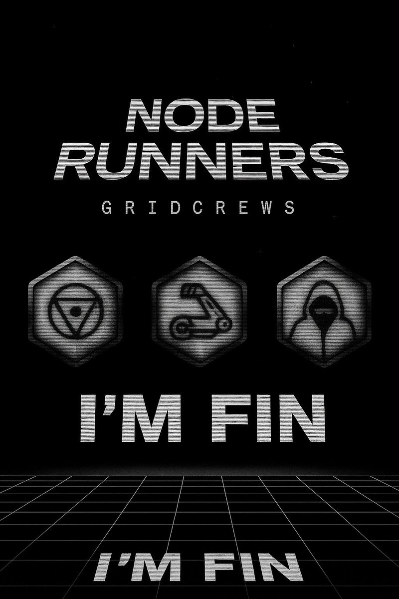 SnvNtl's tweet image. 🚀 NODE RUNNERS: Gridcrews are live!
Pick your side with @NexusLabs — SYN, ACK, or FIN.
Oct 16–31. 15 days.
Find your crew. Run together.
I’ve made my choice — I’m FIN. ⚡
#NodeRunners #Gridcrews #NexusLabs