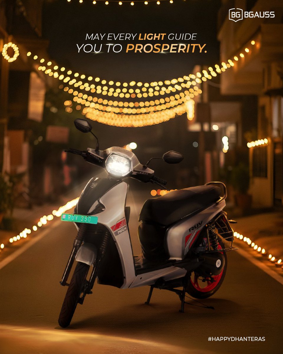 Here’s to Dhanteras, full of brightness and beginnings✨

#HappyDhanteras

#BGaussElectricScooters #ElectricScooters #EV #ElectricMobility #Festive #Dhanteras2025