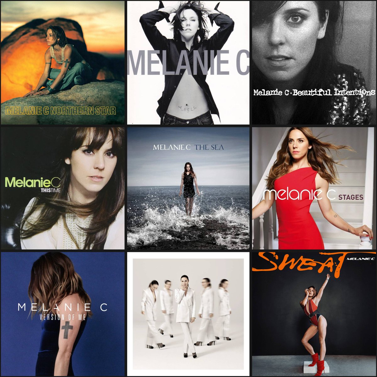 BestOfMelanieC's tweet photo. #SWEAT Melanie's 9th Solo Studio Album📀
📢 OUT 1 MAY 2026 📢

1999 Northern Star
2003 Reason
2005 Beautiful Intentions
2007 This Time
2011 The Sea
2012 Stages
2016 Version Of Me
2020 Melanie C
2026 Sweat

#MelanieC #MelC @MelanieCmusic https://t.co/tfBa4lWFOq
