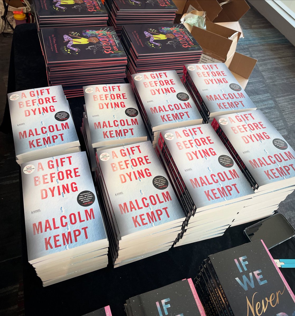Amazing to see my debut novel, A Gift Before Dying (Crown, Jan 2026) on display for the first time at Heartland Fall Forum. It was wonderful to meet so many independent bookstore owners. Thank you! #agiftbeforedying #thrillerbooks #heartlandfallforum