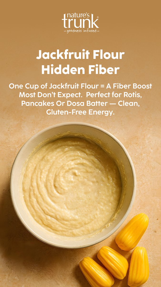 Natures_Trunk's tweet image. 🌿 Jackfruit Flour – The Hidden Fiber Power!
Get your daily fiber boost with every spoonful of 
Order Now: naturestrunk.com/products/raw-j…
#JackfruitFlour #GlutenFreeGoodness #HealthyEating #NaturalFiber #NaturesTrunk #CleanEating #WholesomeLiving