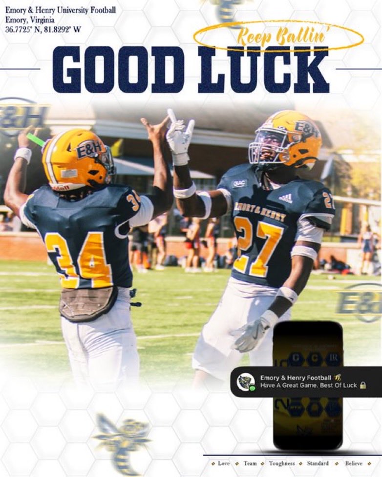 Thank you for the love from <a href="/CoachDowdell_/">Trevor Dowdell</a> and <a href="/EmoryHenry_FB/">E&H Football</a>