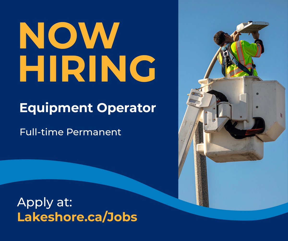 Join #TeamLakeshore as a Public Works - Equipment Operator! 🚚🛠️

For more information or to apply online, visit: jobs.dayforcehcm.com/en-US/lakeshor…