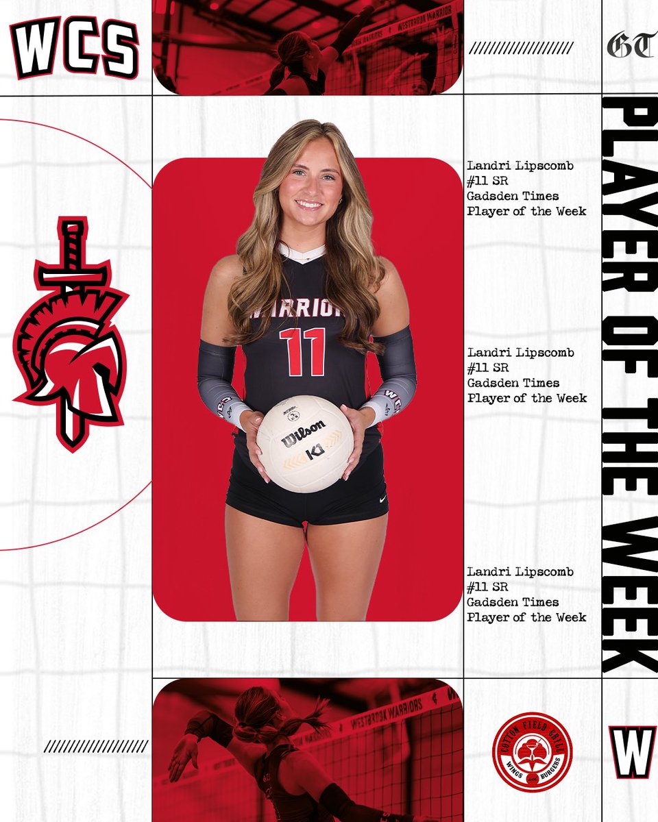 Congratulations to Landri Lipscomb on being Voted as Gadsden Times Player of the Weeek!