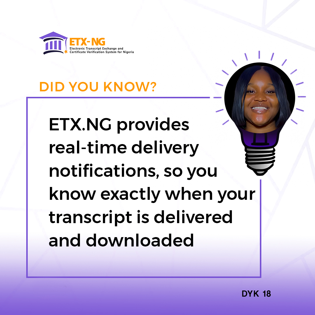 etxng's tweet photo. 💡Stay updated every step of the way!
With https://t.co/jIYMvk9Up7, you’ll receive real-time delivery notifications, so you always know when your transcript is delivered and downloaded. 

Visit: https://t.co/akaWWxA6eF

#ETXNG #TranscriptService #Viral #ExplorePage #BBNaija10/10 https://t.co/ZhmFumEs00