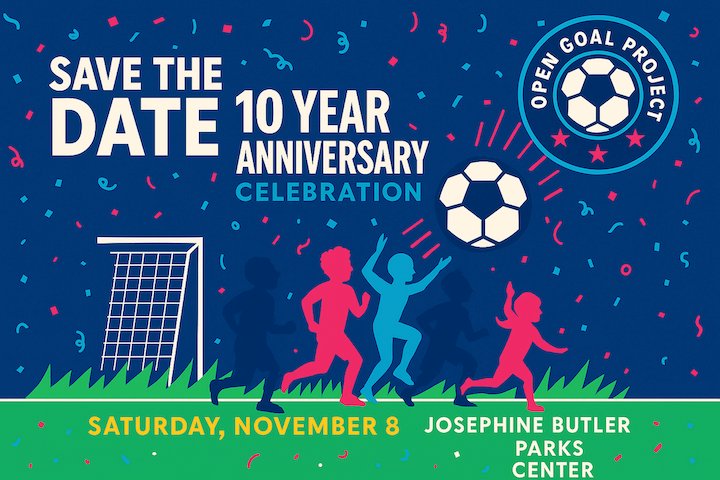 opengoalproject's tweet photo. Celebrating 🔟 YEARS of Open Goal Project! 🥳⚽️

Join us on Saturday 11/8 at the Josephine Butler Parks Center in #DC to celebrate a decade of opening goals in the spirit of Community, Family, and Love! https://t.co/mckxHBDbhE

See you there!🫶🏽 

@SoccerInsider @HenryBushnell https://t.co/TbscyXbUck