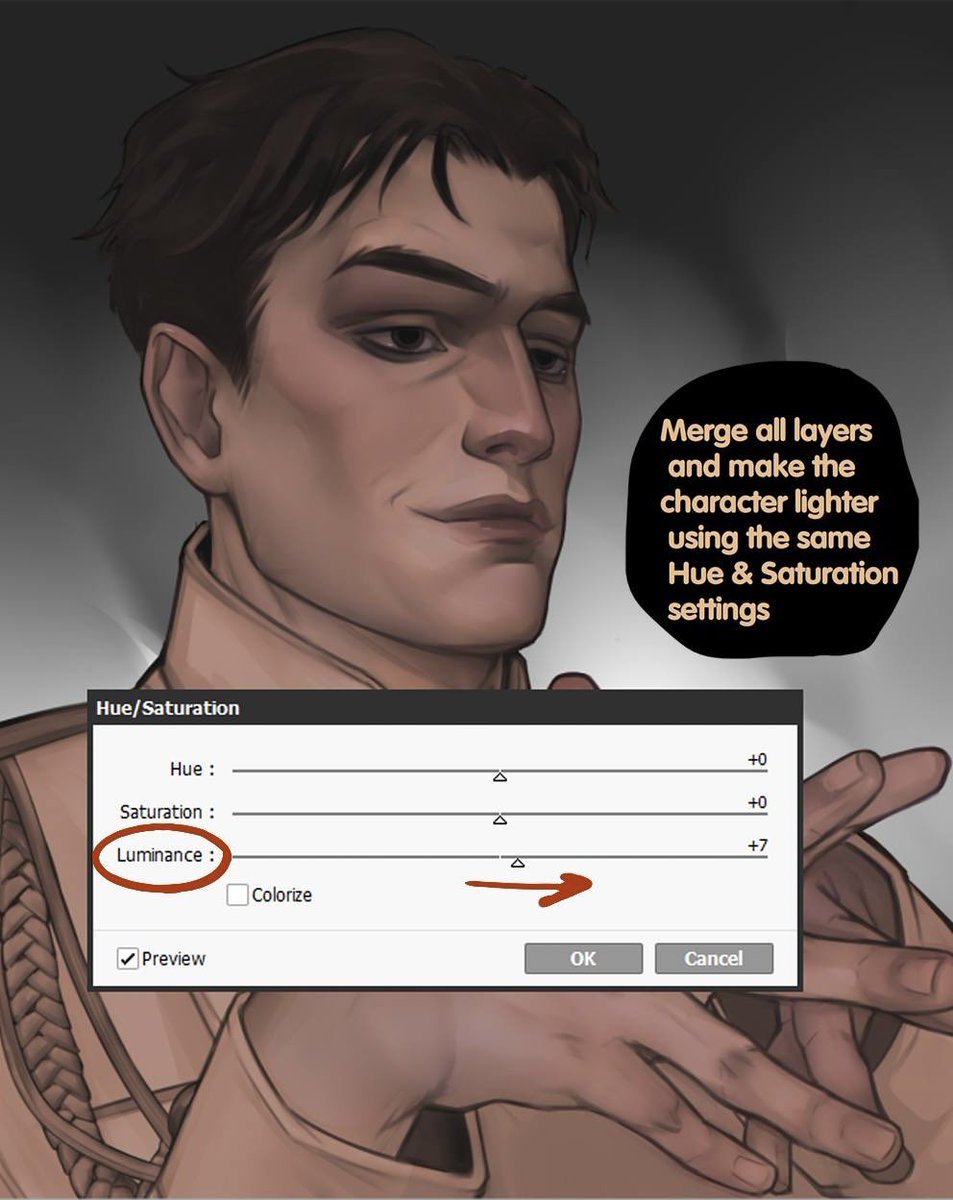 polinagipp's tweet image. #tutorial #tutorialpaint #wipart
First part of the tutorial!
At this stage it's important to create a variety of color, sculpt the face and remove as much gray as possible :>
Continued below 🔻