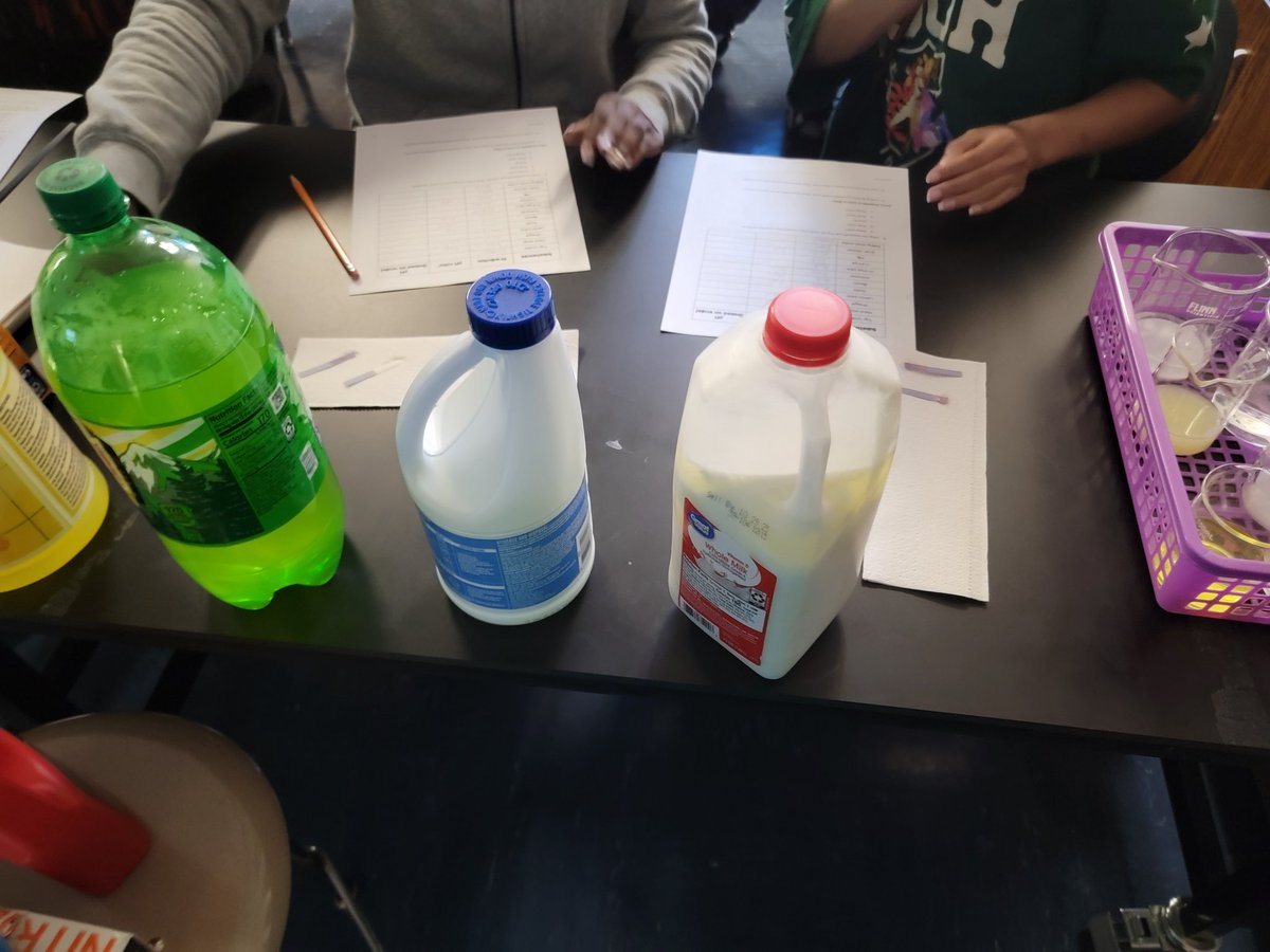 Ss in Physical Science engaged with everyday items to investigate pH measurement. Provide different opportunities for students.#ELHS #Science #Explore
<a href="/RWilliams_EDS/">ℝ𝕠𝕓𝕪𝕟 𝕎𝕚𝕝𝕝𝕚𝕒𝕞𝕤, 𝕄𝕊, 𝔼𝕕𝕊</a> <a href="/ELHS_HCS/">Eagle's Landing HS</a>
