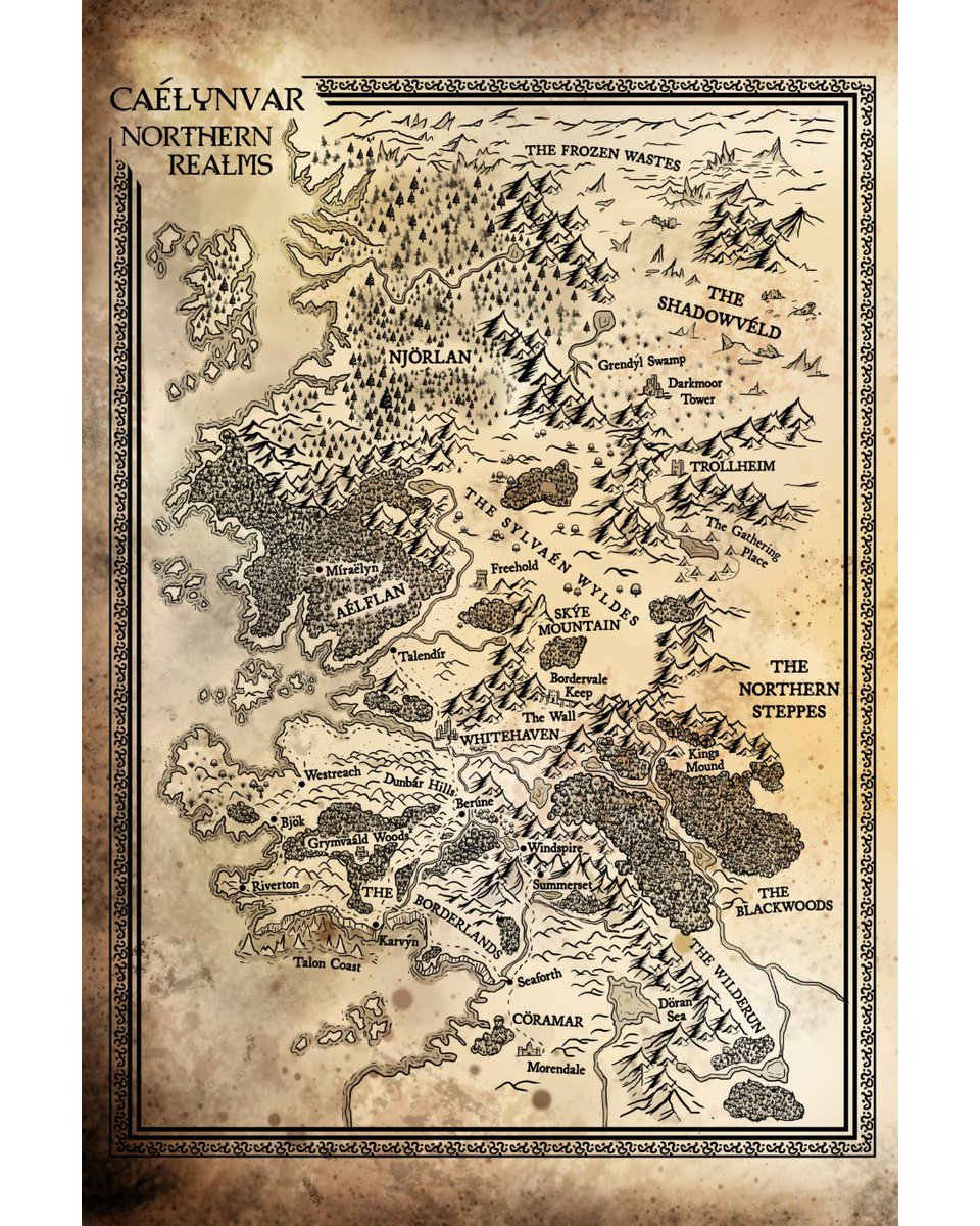 thenobleartist's tweet image. Just finished a couple more fantasy maps this past week. Also moved house this week... it's been a busy one!

#fantasymaps #mapart #mapillustration