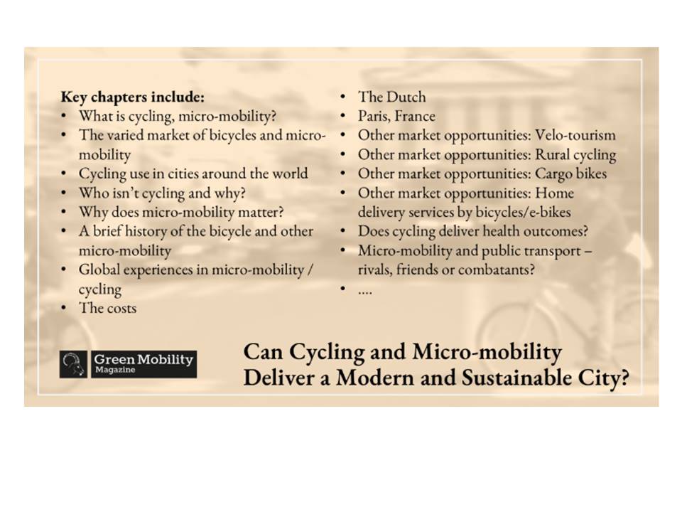 There are 1bn #bicycles in the world vs 1.5bn cars. I've taken a number of inspirations from these figures in my pending book on #cycling and #micromobility as well as building truly #sustainable cities.
Support the initial publication of this story via:
lnkd.in/eaqrVRER