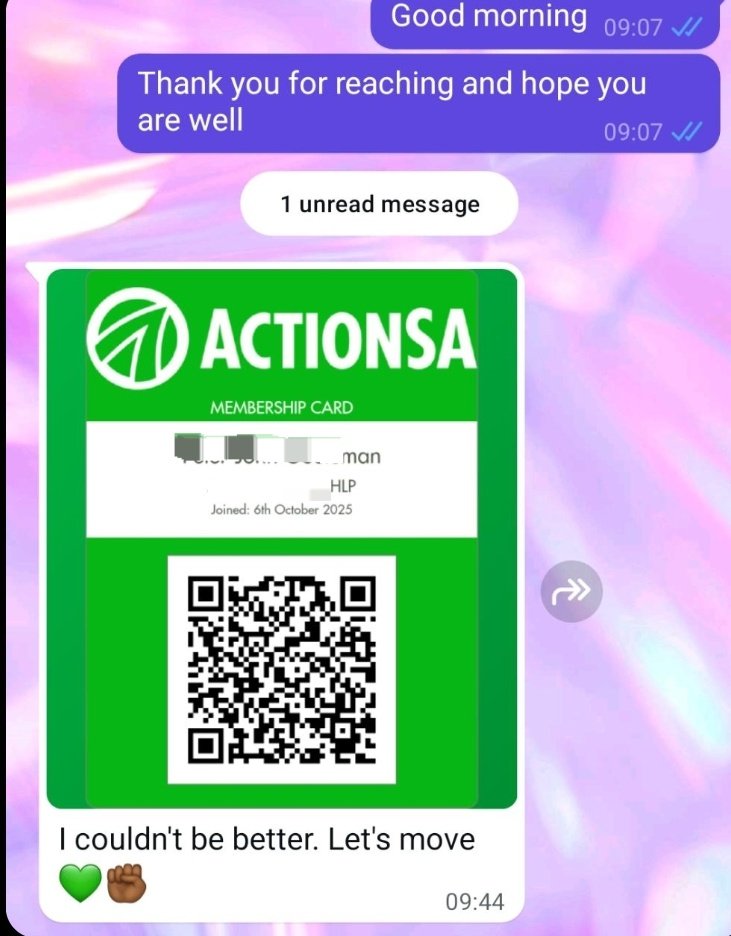 Join and #VoteActionSA2026 💚 🤍🇿🇦

Khula Khula ActionSA 💚 🇿🇦 #VoteActionSA