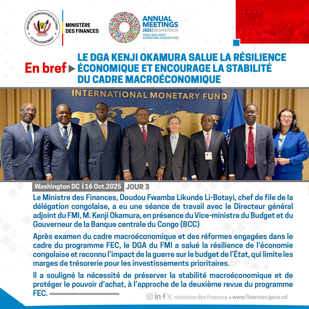 financesrdc's tweet image. En bref... #IMFMeetings #IMF2025