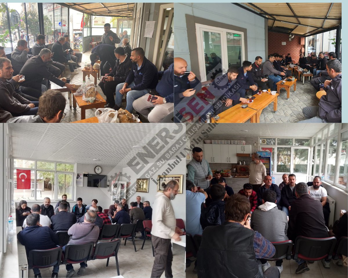 🛑10/10/2025 ile 17/10/2025 tarihleri arası saha faaliyetlerimiz kapsamında
Sancaktepe, Silivri, Kartal, Esenyurt saha birimleri ve EKAT Belgesi için eğitim alan İSKİ Teknik birimlerde çalışan enerji işçisi yol arkadaşlarımızla bir araya gelerek iş yaşamımızı ilgilendiren ve "İş