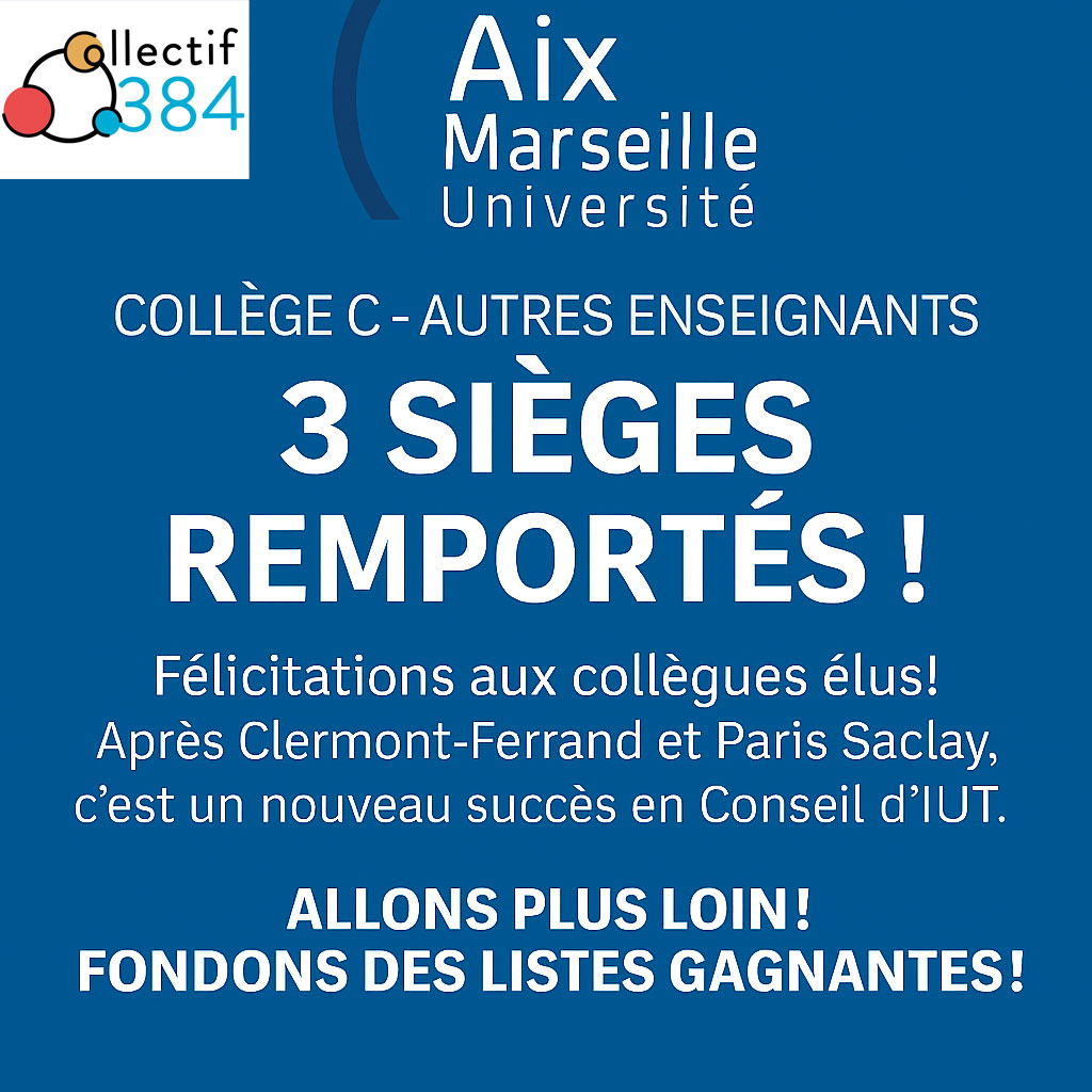 Un seul mot : BRAVO !
#384h #PE #PRAG #MCF #PU #PRCE #PLP #BIATSS #Contractuels #RIPEC #AMU