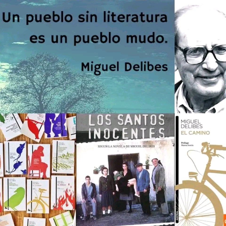 "UN PUEBLO 
SIN LITERATURA 
ES UN PUEBLO MUDO”

#MiguelDelibes 

#TalDiaComoHoy nacía uno de los grandes de la literatura que nos regaló obras tan importantes como #lossantosinocentes 

✔️ NO AL OLVIDO 

#ComparteCultura
#Delibes #MemoriaDemocrática 
#17DeOctubre
