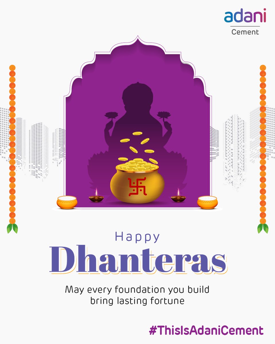 #HappyDhanteras!
May the positive energy of this day inspire a renewed commitment to laying the strongest foundations for our nation's future. Let's pledge to be the strength, illuminating paths of progress and enduring quality.