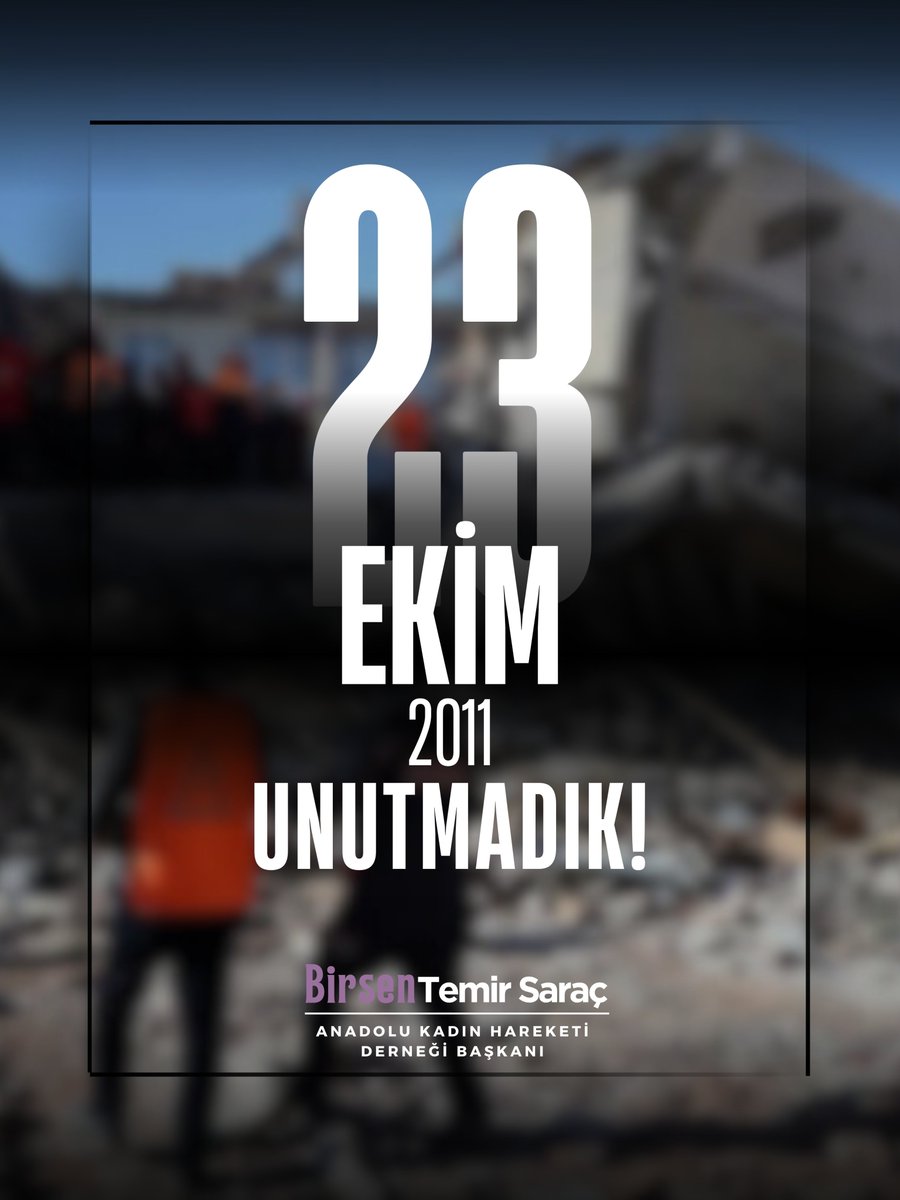 temir_birsen's tweet photo. 600’den fazla yurttaşımızın hayatını kaybettiği Van Depremi’ni büyük bir üzüntüyle anıyorum.

14 yıl önce yaşadığımız o büyük acının bir daha tekrarlanmaması için ders almalı, insan hayatını her şeyin üstünde tutan bir anlayışı hakim kılmalıyız. https://t.co/AiNXhrYwpb