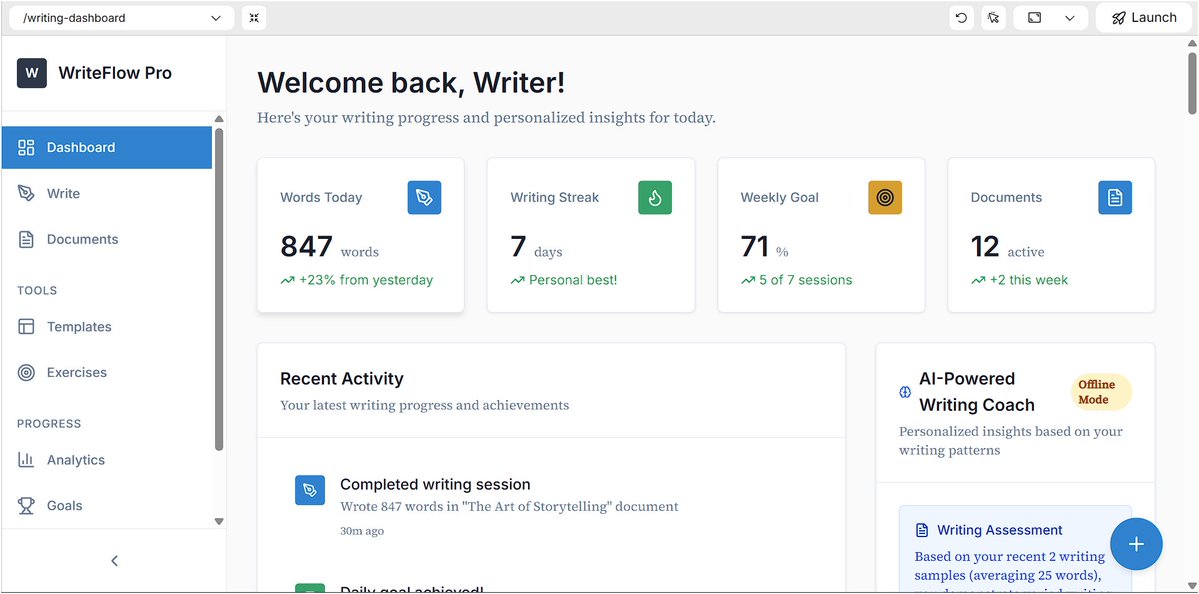 RAVIKUMARSAHU78's tweet image. 🚨 BREAKING: This tool makes your writing sharper, clearer, and more engaging in real time.

– Analyze your text instantly
– Get personalized feedback
– Track your growth over time

Here’s why every writer, founder, and creator should check this out 👇