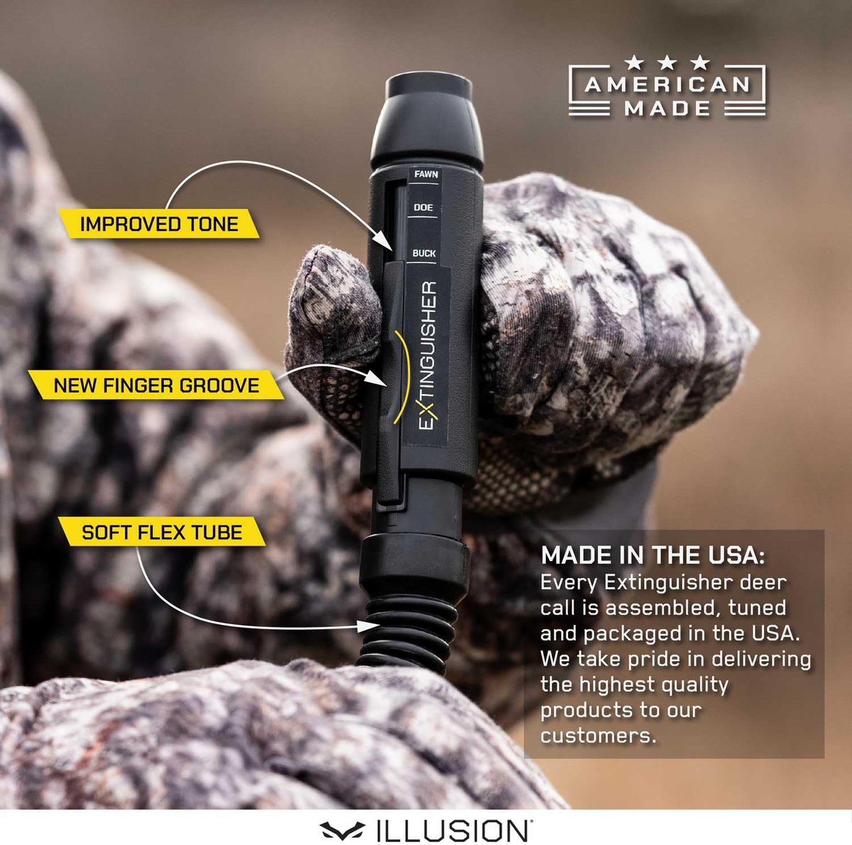 chaouni2000's tweet image. Illusion's Extinguisher Deer Call | Grunt Tube | Buck, Doe, Fawn | Adaptable 10-in-1 Call | Color (Black/CAMO) | Freeze Resistant
amzn.to/42FVyNe
#elkhart #huntingproblems #OutdoorLiving #hunted #Alaska #IllinoisNights #ChristmasGiftIdeas #Christmasgift #California