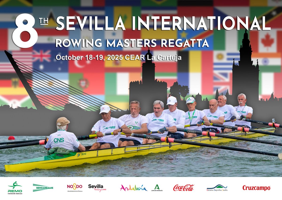 remoandaluz's tweet photo. La VIII Sevilla International Rowing Masters Regatta, en @cartujacear con 700 deportistas y 380 tripulaciones procedentes de 13 países y la actividad inclusiva ‘Rema. Compite. Vive’

👉🏼ℹ️https://t.co/A9apKJeXtI 

@deporteand @IMDSevilla @darsenadxtiva @CocaCola_es @Cruzcampo https://t.co/59oCDEPh7Y