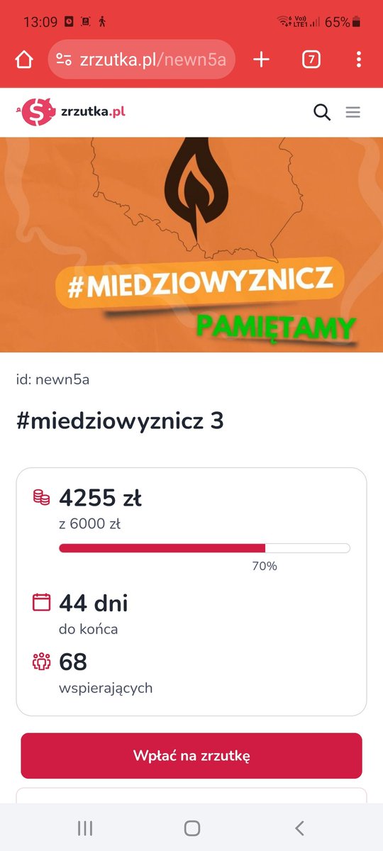 #TwitterZL mamy 70% zbiorki na #miedziowyznicz. Będziemy wdzięczni za każde RT i wsparcie.