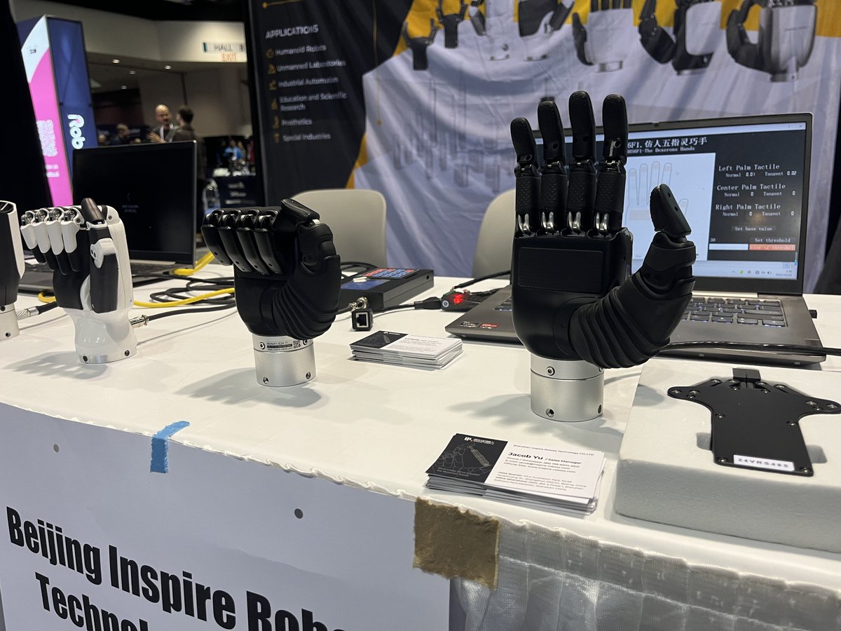Inspire_robots's tweet image. 🎉 INSPIRE ROBOTS made its debut at RoboBusiness, showcasing multiple dexterous hands on-site.
Focusing on providing core component solutions for robotics and intelligent manufacturing, the company delivered a smarter industrial automation experience to a global audience. 🤝