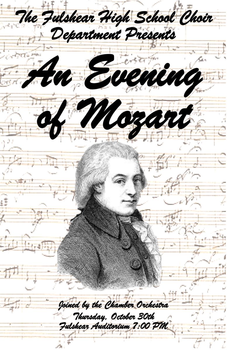 You are invited to the CFHS Fall Choir Concert October 29th.