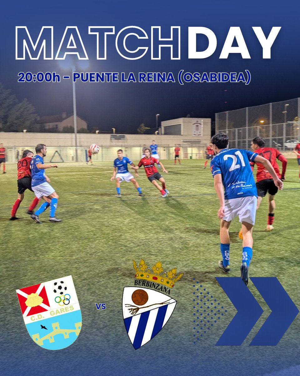 ⚔️ DÍA DE PARTIDO

¡Esta tarde jugamos! Viajamos a Puente la Reina para competir y tratar de obtener un resultado positivo. ¡Vamos, equipo! 🙌🏻

🆚 <a href="/cdgares/">Club Deportivo Gares</a>
🏟️ Osabidea (Puente la Reina)
🕚 20:00h

¡Aúpa Injerto! 💙🖤

#GaresInjerto