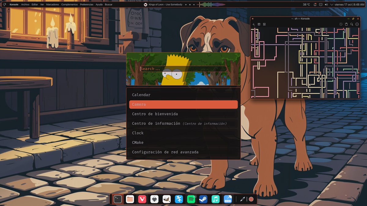 #ViernesDeEscritorio #GNU #linux plasma con el nuevo tema Bart seduccionlinux.wordpress.com/bart/