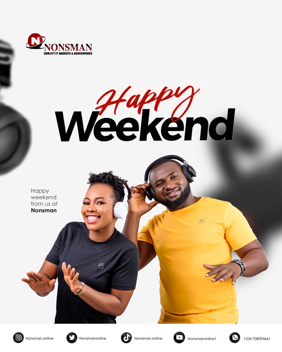 Happy weekend Nonsfam!!
Let's get the weekend started with vibes.
Get yourself and loved one amazing gadgets from Nonsman and enjoy every weekend like never before.

Send us a DM today.
Call/WhatsApp: 07057250636
Walk-in to our store @ 22 Obafemi Awolowo way, Ikeja, Lagos.