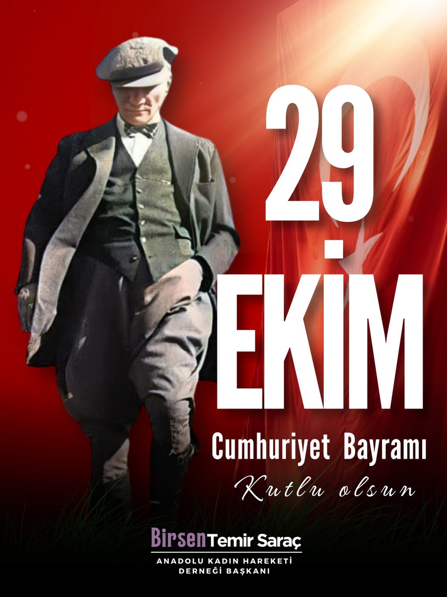 temir_birsen's tweet photo. Cumhuriyetimizin 102. yılında bağımsızlığımızın ve mutlak hürriyetimizin coşkusunu yaşıyoruz. Bu büyük mirası bize miras bırakan Gazi Mustafa Kemal Atatürk'e selam olsun! https://t.co/00XvFkJAFU