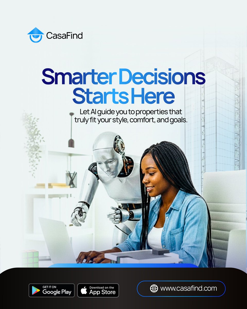 The_diovation's tweet photo. The dream of a home hasn’t changed, but how we can find it has.

CasaFind is an AI-powered platform designed to connect homeowners and  property seekers to homes that fit their  lifestyle, budget, and dreams.

It's about finding your perfect space the smarter way.

#BrandDesign https://t.co/asWsLDDBLz