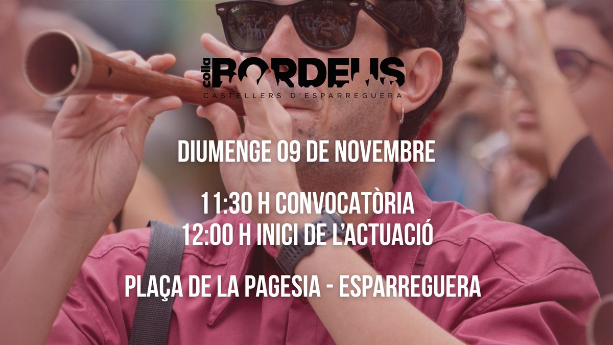 ⚠ ACTUACIÓ ⚠ 

Ens veiem a casa per tancar el tram amb tota l’energia 💥

Última actuació del tram: fem que sigui un dia per recordar! 🔔

📲 Confirmeu l’assistència a l’app.

#castells