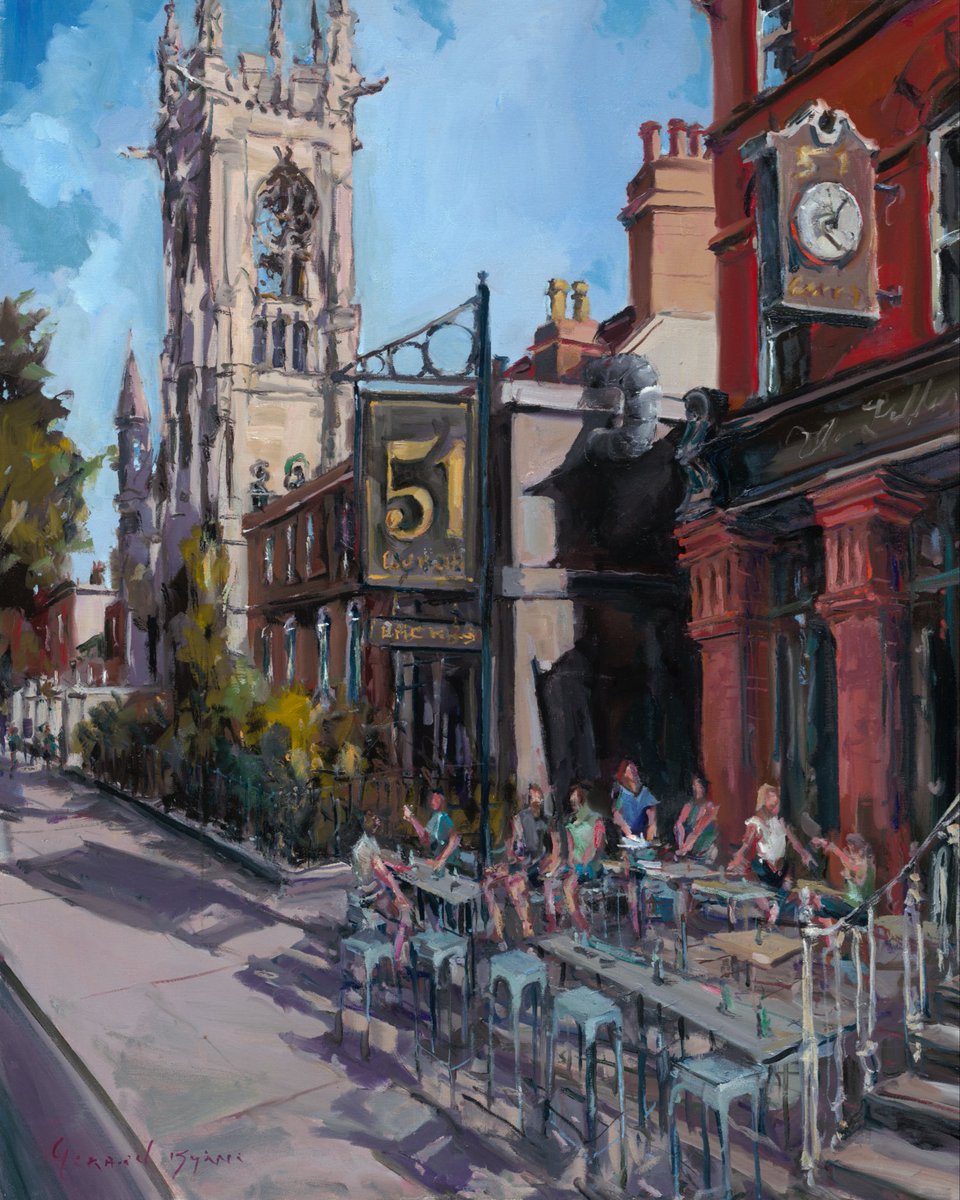 gbyrneartist's tweet photo. We know better than most that blue skies are borrowed time. 

In the summer, @gbyrneartist painted @the51bar. This weekend, as Ranelagh hunkers down for autumn’s tawny showers, slip into the Studio: a welcome archive of beauty that insists on being experienced and remembered. https://t.co/HerzUyQBKp