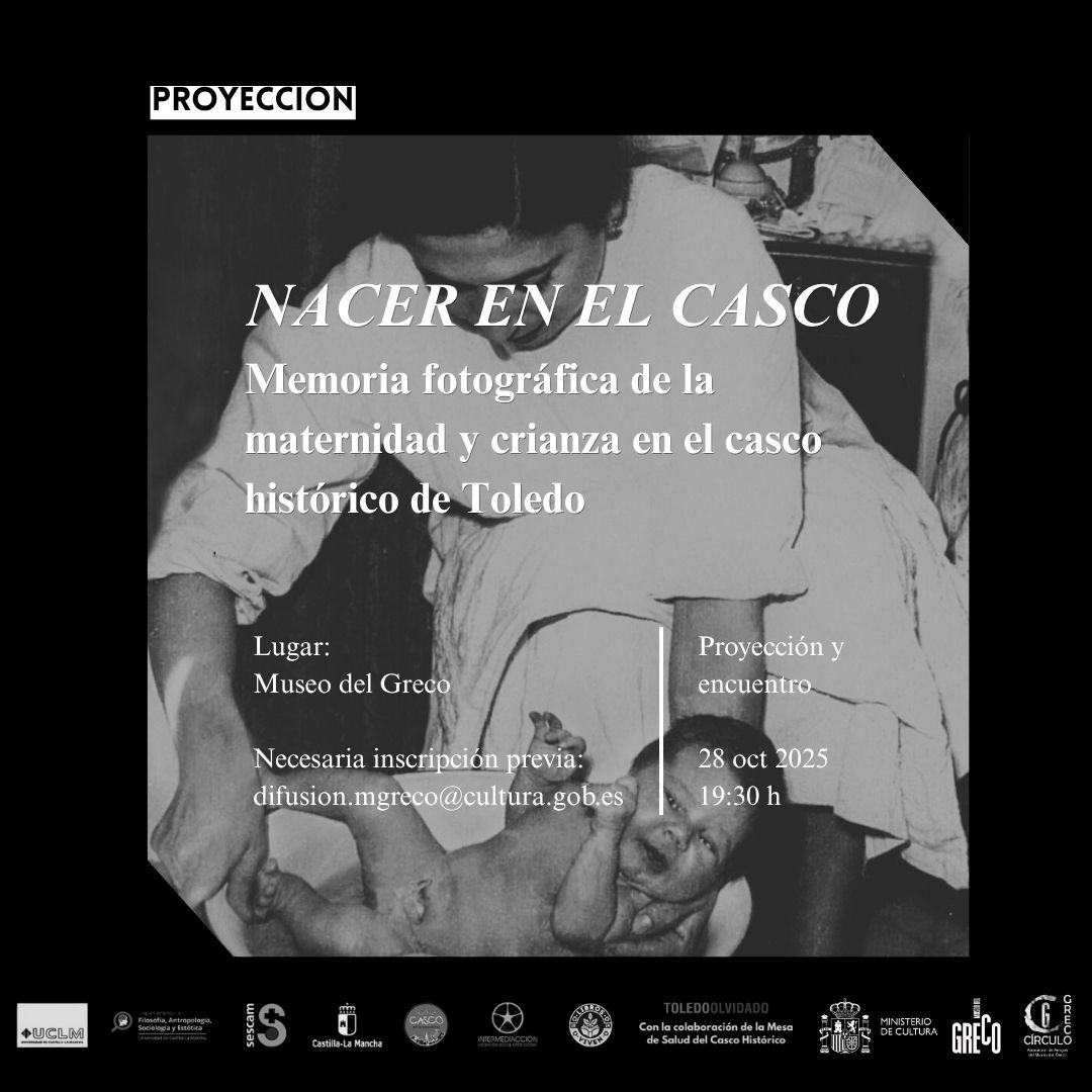 MuseodelGreco's tweet photo. Nacer en el casco. Memoria fotográfica de la maternidad y crianza en el casco histórico de Toledo
Proyección de documental

📅 Martes 28 de octubre.
⌚ A las 19:30 horas.
📩 Necesaria inscripción previa a través del email difusion.mgreco@cultura.gob.es https://t.co/OXTjJe2lQo