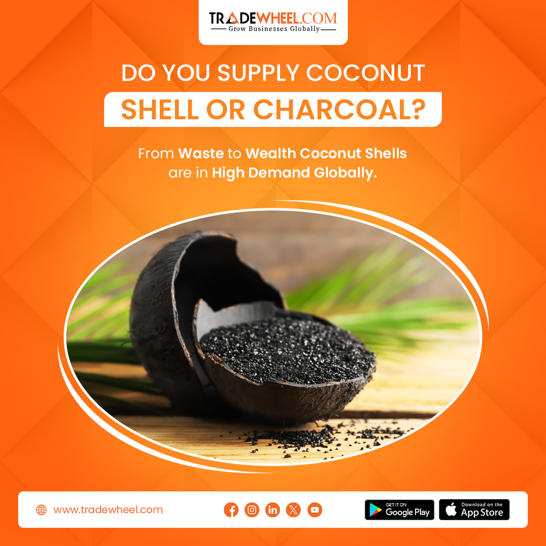 tradewheel1's tweet image. Turn Coconut Shell Waste into Profit!
Buyers worldwide are sourcing charcoal &amp;amp; shells in bulk. List your products on Tradewheel.com 🚀

#CoconutCharcoal #CoconutShell #GlobalBuyers #ExportMarket #B2BTrading #TradeWheel #SustainableBusiness