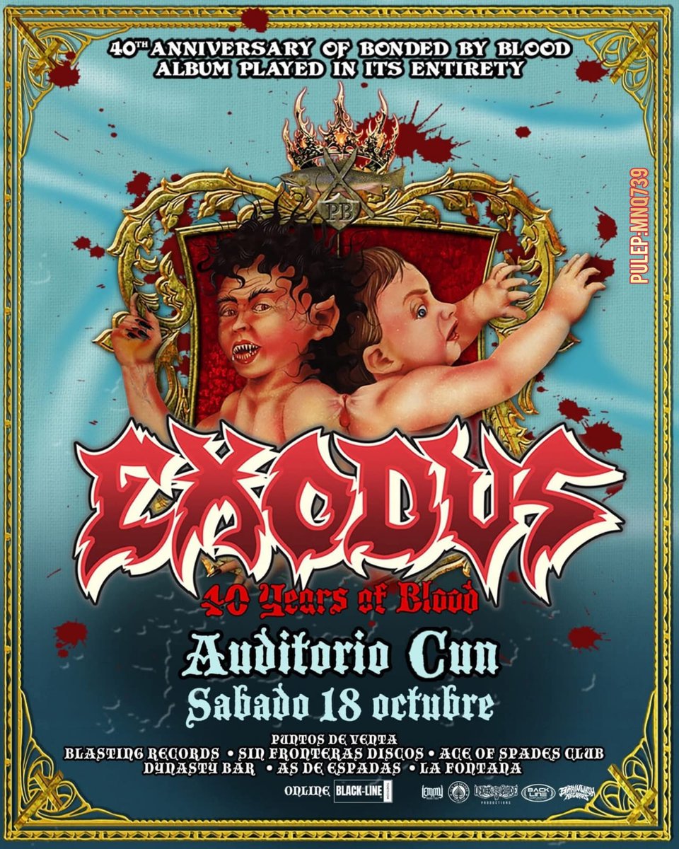 Mañana !
Exodus en Bogotá 

Boletería disponible en puntos autorizados y en backline-tickets.com
Otro evento <a href="/Lemmyprod23/">Lemmyproductions</a> <a href="/UnderTheBladeP/">Under The Blade Productions</a>
#Comparte #Apoya