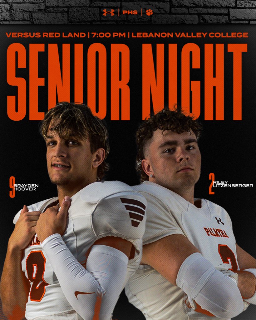 PalmyraFootball's tweet photo. GAMEDAY! It’s Senior Night as the Cougars take on the Red Land Patriots in a Week 9 matchup at LVC. Let’s Go Cougars! 🐾 https://t.co/Dad3jcVS7Y