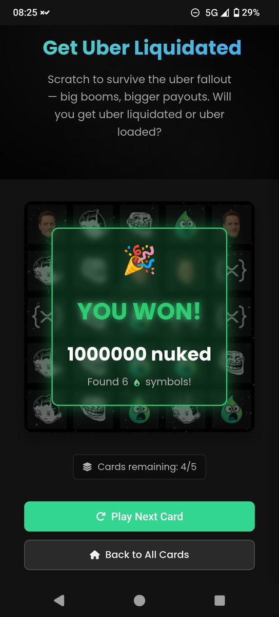 XRPLBagHolder's tweet image. I started my day by winning 1,000,000 $NUKED 🏆🎉

Let's share the fun!

Follow and share to have a chance to win one of three 3-packs of $NUKED GET UBER LIQUIDATED @LuckyHashXRPL scratchers 🎰

Winner announced in 24 hours!

More scratchers 👇🏼 scratch.luckyhash.win/?ref=LHTE1WNO